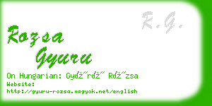 rozsa gyuru business card